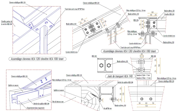 Plan de création mezzanine sous-tendue.